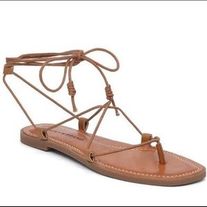 Lucky Brand leather wrap sandals